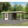 Abri De Jardin En Bois Gris Terre 9,24m² Freiburg 6 Avec Appentis De 2,80 M - Karibu 2 Abri De Jardin En Bois Gris Terre 9,24m² Freiburg 6 Avec Appentis De 2,80 M - Karibu -Nesling Magasin abri de jardin en bois gris terre 924m freiburg 6 avec appentis de 280 m karibu