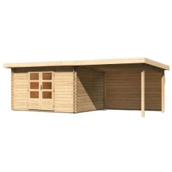 Abri De Jardin En Bois Massif 10,60m² Bastrup 7 Avec Appentis 300cm Et Paroi Arrière – Karibu 10 Abri De Jardin En Bois Massif 10,60m² Bastrup 7 Avec Appentis 300cm Et Paroi Arrière – Karibu -Nesling Magasin abri de jardin en bois massif 1060m bastrup 7 avec appentis 300cm et paroi arriere woodfeeling 2
