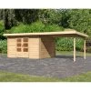 Abri De Jardin En Bois Massif 10,60m² Bastrup 7 Avec Appentis 300cm – Karibu