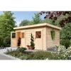 Abri De Jardin En Bois Massif 11,62m² Avec Cloison Intérieure Mattrup – Karibu -Nesling Magasin abri de jardin en bois massif 1162m avec cloison interieure mattrup woodfeeling