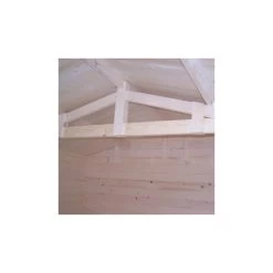 Abri De Jardin En Bois Massif 12,3m² – Madriers 42mm – Habrita -Nesling Magasin abri de jardin en bois massif 123m madriers 42mm 3