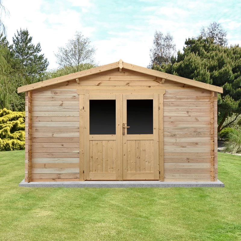 Abri De Jardin En Bois Massif 13m² PRIMO - Madriers 28mm Gardy Shelter 4 Abri De Jardin En Bois Massif 13m² PRIMO - Madriers 28mm Gardy Shelter – Image 2