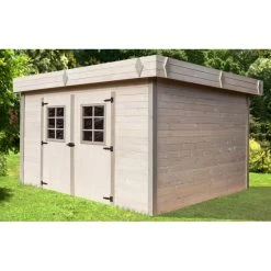 Abri De Jardin En Bois Massif 16,77m² Monopente – Madriers 28mm – Toiture En Bac Acier – Habrita -Nesling Magasin abri de jardin en bois massif 1677m monopente madriers 28mm toiture en bac acier habrita 2