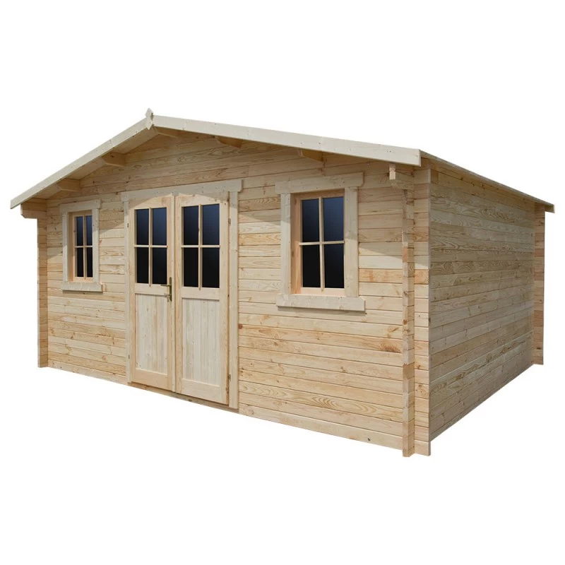 Abri De Jardin En Bois Massif 16m² PLUS - Madriers 28mm Gardy Shelter 3 Abri De Jardin En Bois Massif 16m² PLUS - Madriers 28mm Gardy Shelter