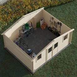 Abri De Jardin En Bois Massif 19,8m² NYASSA – Madriers 28mm – Forest Style -Nesling Magasin abri de jardin en bois massif 198m nyassa madriers 28mm forest style 3