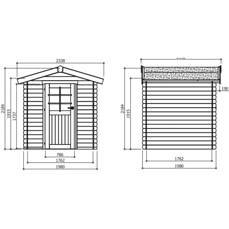 Abri De Jardin En Bois Massif 19mm Essen Porte Simple 3,92m² SOLID 4 Abri De Jardin En Bois Massif 19mm Essen Porte Simple 3,92m² SOLID – Image 2