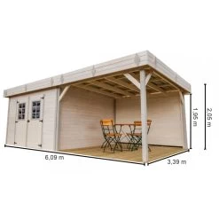 Abri De Jardin En Bois Massif 20,64m² Avec Terrasse – Madriers 28mm – Toiture En Bac Acier – Habrita 6 Abri De Jardin En Bois Massif 20,64m² Avec Terrasse – Madriers 28mm – Toiture En Bac Acier – Habrita -Nesling Magasin abri de jardin en bois massif 2064m avec terrasse madriers 28mm toiture en bac acier habrita 1