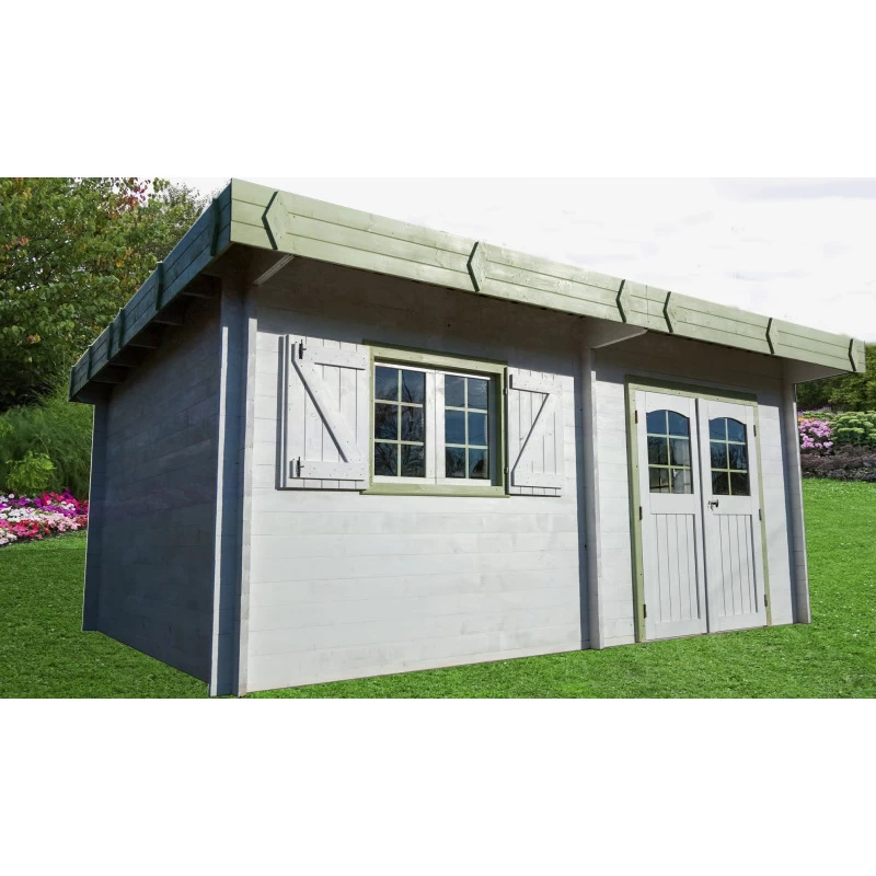 Abri De Jardin En Bois Massif 25,37m² – Madriers 42mm – Toiture En Bac Acier – Habrita 5 Abri De Jardin En Bois Massif 25,37m² – Madriers 42mm – Toiture En Bac Acier – Habrita – Image 3