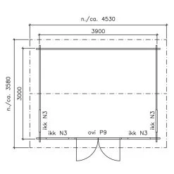 Abri De Jardin En Bois Massif 34mm Olos 11,7m² + Plancher – Luoman 10 Abri De Jardin En Bois Massif 34mm Olos 11,7m² + Plancher – Luoman -Nesling Magasin abri de jardin en bois massif 34mm olos 117m plancher luoman 3
