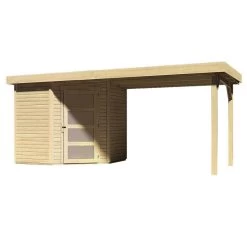 Abri De Jardin En Bois Massif 4,62m² Schwandorf 3 Avec Appentis 280cm – Karibu -Nesling Magasin abri de jardin en bois massif 462m schwandorf 3 avec appentis 280cm woodfeeling 3