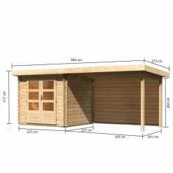 Abri De Jardin En Bois Massif 5,62m² Bastrup 2 Avec Appentis 300cm Et Paroi Arrière – Karibu 9 Abri De Jardin En Bois Massif 5,62m² Bastrup 2 Avec Appentis 300cm Et Paroi Arrière – Karibu -Nesling Magasin abri de jardin en bois massif 562m bastrup 2 avec appentis 300cm et paroi arriere woodfeeling 1
