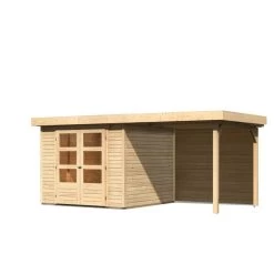 Abri De Jardin En Bois Massif 5,95m² Askola 3,5 Avec Appentis 240cm Et Paroi Arrière – Karibu 10 Abri De Jardin En Bois Massif 5,95m² Askola 3,5 Avec Appentis 240cm Et Paroi Arrière – Karibu -Nesling Magasin abri de jardin en bois massif 595m askola 35 avec appentis 240cm et paroi arriere woodfeeling 2