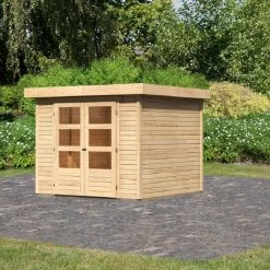 Abri De Jardin Askola 3,5 - 5,95m² En Bois Brut 19mm - Karibu