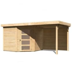 Abri De Jardin En Bois Massif 5,95m² Schwandorf 5 Avec Appentis 240cm Et Paroi Arrière – Karibu 10 Abri De Jardin En Bois Massif 5,95m² Schwandorf 5 Avec Appentis 240cm Et Paroi Arrière – Karibu -Nesling Magasin abri de jardin en bois massif 595m schwandorf 5 avec appentis 240cm et paroi arriere woodfeeling 2