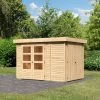 Abri De Jardin En Bois Massif 6,25m² Retola 2 Avec Armoire Intégrée – Karibu 2 Abri De Jardin En Bois Massif 6,25m² Retola 2 Avec Armoire Intégrée – Karibu -Nesling Magasin abri de jardin en bois massif 625m retola 2 avec armoire integree woodfeeling