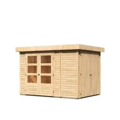 Abri De Jardin En Bois Massif 6,25m² Retola 2 Avec Armoire Intégrée – Karibu 10 Abri De Jardin En Bois Massif 6,25m² Retola 2 Avec Armoire Intégrée – Karibu -Nesling Magasin abri de jardin en bois massif 625m retola 2 avec armoire integree woodfeeling 2