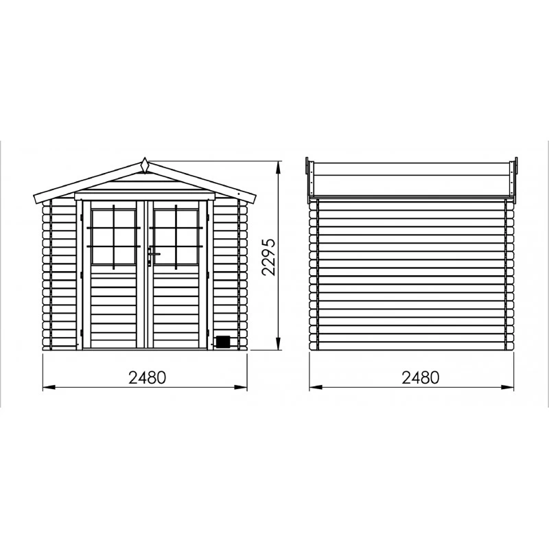 Abri De Jardin En Bois Massif 5,9m² JUNO – Madriers 19mm – Forest Style 5 Abri De Jardin En Bois Massif 5,9m² JUNO – Madriers 19mm – Forest Style – Image 3