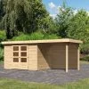 Abri De Jardin En Bois Massif 6,55m² Askola 4 Avec Appentis 240cm Et Paroi Arrière – Karibu 2 Abri De Jardin En Bois Massif 6,55m² Askola 4 Avec Appentis 240cm Et Paroi Arrière – Karibu -Nesling Magasin abri de jardin en bois massif 655m askola 4 avec appentis 240cm et paroi arriere woodfeeling
