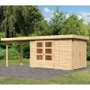 Abri De Jardin En Bois Massif 6,92m² Retola 3 Avec Armoire Intégrée Et Appentis 280cm – Karibu 2 Abri De Jardin En Bois Massif 6,92m² Retola 3 Avec Armoire Intégrée Et Appentis 280cm – Karibu -Nesling Magasin abri de jardin en bois massif 692m retola 3 avec armoire integree et appentis 280cm woodfeeling