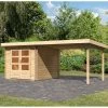 Abri De Jardin En Bois Massif 7,04m² Bastrup 4 Avec Appentis 300cm – Karibu -Nesling Magasin abri de jardin en bois massif 704m bastrup 4 avec appentis 300cm woodfeeling