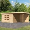 Abri De Jardin En Bois Massif 9,24m² Askola 6 Avec Appentis 240cm Et Paroi Arrière – Karibu 2 Abri De Jardin En Bois Massif 9,24m² Askola 6 Avec Appentis 240cm Et Paroi Arrière – Karibu -Nesling Magasin abri de jardin en bois massif 924m askola 6 avec appentis 240cm et paroi arriere woodfeeling
