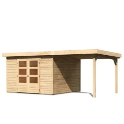 Abri De Jardin En Bois Massif 9,24m² Askola 6 Avec Appentis 240cm – Karibu 11 Abri De Jardin En Bois Massif 9,24m² Askola 6 Avec Appentis 240cm – Karibu -Nesling Magasin abri de jardin en bois massif 924m askola 6 avec appentis 240cm woodfeeling 3