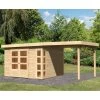 Abri De Jardin En Bois Massif 9,24m² Kerko 6 Avec Appentis 240cm – Karibu 1 Abri De Jardin En Bois Massif 9,24m² Kerko 6 Avec Appentis 240cm – Karibu -Nesling Magasin abri de jardin en bois massif 924m kerko 6 avec appentis 240cm woodfeeling