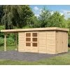 Abri De Jardin En Bois Massif 9,27m² Retola 6 Avec Armoire Intégrée Et Appentis 240cm – Karibu 1 Abri De Jardin En Bois Massif 9,27m² Retola 6 Avec Armoire Intégrée Et Appentis 240cm – Karibu -Nesling Magasin abri de jardin en bois massif 927m retola 6 avec armoire integree et appentis 240cm woodfeeling