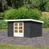 Abri De Jardin En Bois Massif Anthracite 10,60m² Bastrup 7 – Karibu 2 Abri De Jardin En Bois Massif Anthracite 10,60m² Bastrup 7 – Karibu -Nesling Magasin abri de jardin en bois massif anthracite 1060m bastrup 7 woodfeeling