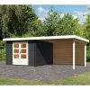 Abri De Jardin En Bois Massif Anthracite 8,82m² Bastrup 5 Avec Appentis 300cm Et Paroi Arrière – Karibu 1 Abri De Jardin En Bois Massif Anthracite 8,82m² Bastrup 5 Avec Appentis 300cm Et Paroi Arrière – Karibu -Nesling Magasin abri de jardin en bois massif anthracite 882m bastrup 5 avec appentis 300cm et paroi arriere woodfeeling