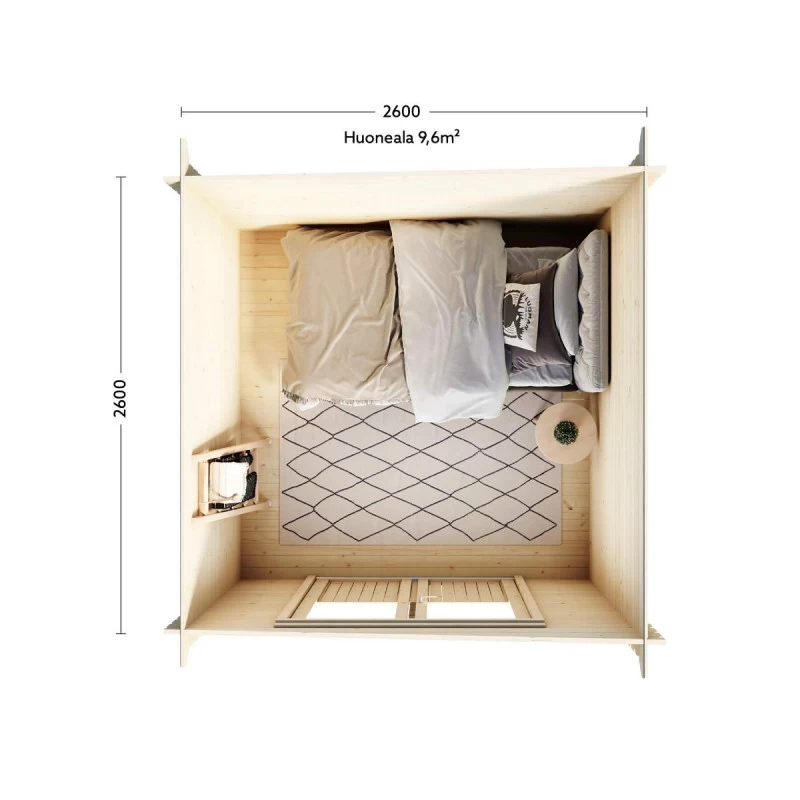 Abri De Jardin En Bois Massif Brut 28mm Karpalo 6,8m² + Plancher - Luoman 4 Abri De Jardin En Bois Massif Brut 28mm Karpalo 6,8m² + Plancher - Luoman – Image 2