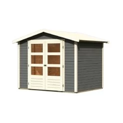 Abri De Jardin En Bois Massif Gris Terre 4,57m² Amberg 3 – Karibu -Nesling Magasin abri de jardin en bois massif gris terre 457m amberg 3 woodfeeling 2