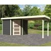 Abri De Jardin En Bois Massif Gris Terre 5,95m² Schwandorf 5 Avec Appentis 280cm – Karibu 2 Abri De Jardin En Bois Massif Gris Terre 5,95m² Schwandorf 5 Avec Appentis 280cm – Karibu -Nesling Magasin abri de jardin en bois massif gris terre 595m schwandorf 5 avec appentis 280cm woodfeeling