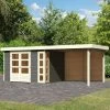 Abri De Jardin En Bois Massif Gris Terre 7,43m² Kerko 5 Avec Appentis 280cm Et Paroi Arrière – Karibu 1 Abri De Jardin En Bois Massif Gris Terre 7,43m² Kerko 5 Avec Appentis 280cm Et Paroi Arrière – Karibu -Nesling Magasin abri de jardin en bois massif gris terre 743m kerko 5 avec appentis 280cm et paroi arriere woodfeeling