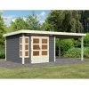 Abri De Jardin En Bois Massif Gris Terre 7,50m² Kastorf 6 Avec Appentis 320cm – Karibu 2 Abri De Jardin En Bois Massif Gris Terre 7,50m² Kastorf 6 Avec Appentis 320cm – Karibu -Nesling Magasin abri de jardin en bois massif gris terre 750m kastorf 6 avec appentis 320cm karibu