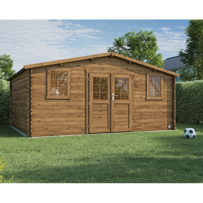 Abri De Jardin En Bois Traité Autoclave 17,6m² - Madriers 28mm - Nicia - Forest Style 3 Abri De Jardin En Bois Traité Autoclave 17,6m² - Madriers 28mm - Nicia - Forest Style