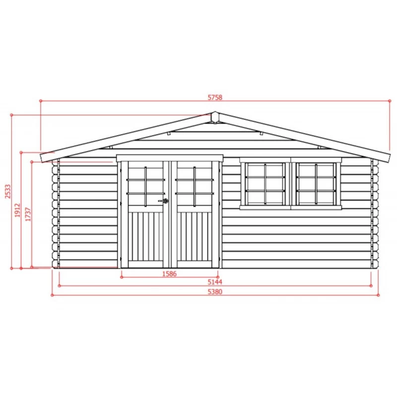 Abri De Jardin En Bois Traité Autoclave 28mm Vernier Avec Double Porte 28,94m² - SOLID 4 Abri De Jardin En Bois Traité Autoclave 28mm Vernier Avec Double Porte 28,94m² - SOLID – Image 2