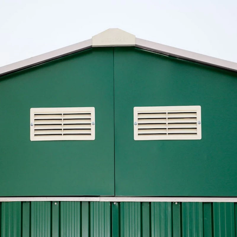 Abri De Jardin En Métal Vert Pin 9,75m² - DURAMAX + Kit D'ancrage 4 Abri De Jardin En Métal Vert Pin 9,75m² - DURAMAX + Kit D'ancrage – Image 2