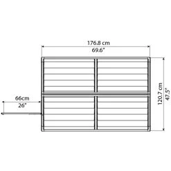 Abri De Jardin En Polycarbonate 1,93m² Skylight Deco - Palram - Canopia -Nesling Magasin abri de jardin en polycarbonate 193m skylight deco palram 3