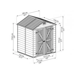 Abri De Jardin En Polycarbonate 2,65m² Skylight Deco - Palram - Canopia -Nesling Magasin abri de jardin en polycarbonate 265m skylight deco palram 2