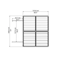 Abri De Jardin En Polycarbonate 2,65m² Skylight Deco - Palram - Canopia -Nesling Magasin abri de jardin en polycarbonate 265m skylight deco palram 3