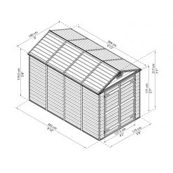 Abri De Jardin En Polycarbonate 5,28m² Skylight Amber - Palram - Canopia -Nesling Magasin abri de jardin en polycarbonate 528m skylight amber palram 4