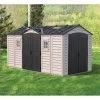 Abri De Jardin En PVC 11,95m² DarkGrey Apex + Kit De Fondation DURAMAX -Nesling Magasin abri de jardin en pvc 1195m darkgrey apex duramax kit de fondation