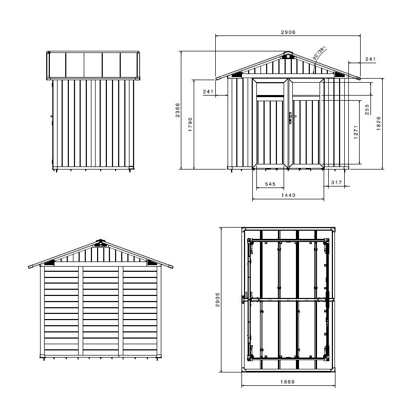 Abri De Jardin 4m² En PVC UTILITY Blanc Et Gris Vert Grosfillex + Kit Ancrage Offert 7 Abri De Jardin 4m² En PVC UTILITY Blanc Et Gris Vert Grosfillex + Kit Ancrage Offert – Image 5