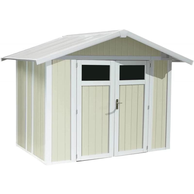 Abri De Jardin 4m² En PVC UTILITY Blanc Et Gris Vert Grosfillex + Kit Ancrage Offert 3 Abri De Jardin 4m² En PVC UTILITY Blanc Et Gris Vert Grosfillex + Kit Ancrage Offert