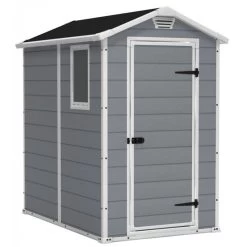 Abri De Jardin En Résine 2,5m² Premium 46 S Gris Clair + Plancher - Keter -Nesling Magasin abri de jardin en resine 25m premium 46 s gris clair plancher keter 2