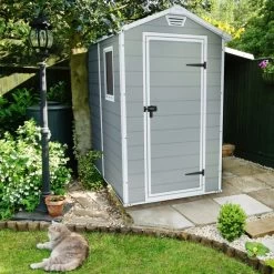 Abri De Jardin En Résine 2,5m² Premium 46 S Gris Clair + Plancher - Keter -Nesling Magasin abri de jardin en resine 25m premium 46 s gris clair plancher keter 3