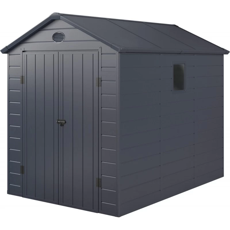 Abri De Jardin En Résine Anthracite 5,32m² + Kit De Fondation - JOBU 3 Abri De Jardin En Résine Anthracite 5,32m² + Kit De Fondation - JOBU