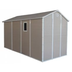 Abri De Jardin En Résine Beige 6,99m² + Kit De Fondation - JOBU -Nesling Magasin abri de jardin en resine beige 699m kit de fondation jobu 5