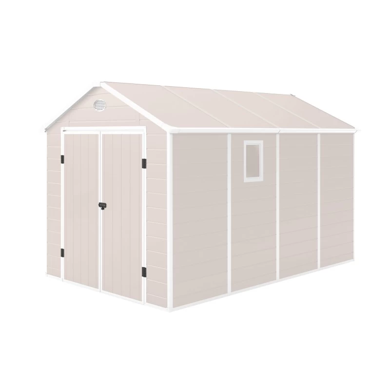 Abri De Jardin En Résine Beige 8,90m² + Kit De Fondation - JOBU 3 Abri De Jardin En Résine Beige 8,90m² + Kit De Fondation - JOBU